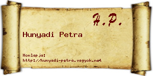Hunyadi Petra névjegykártya